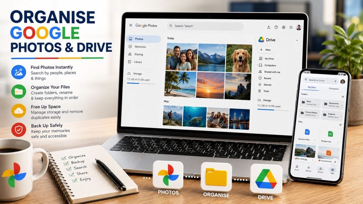Organise Google Photos and Drive